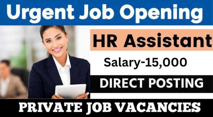 HR Assistant Job 2024