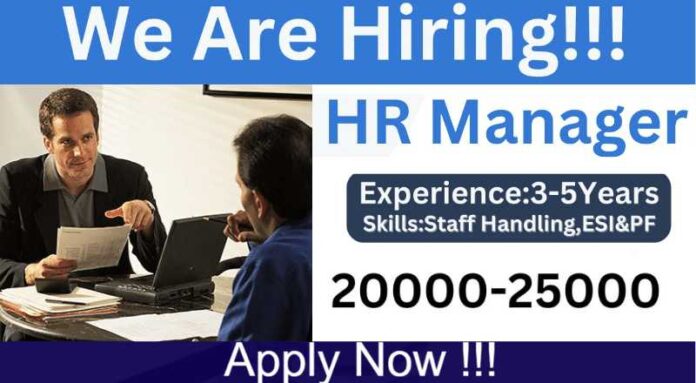 HR Manager Job 2024