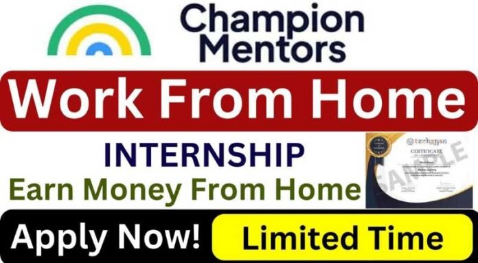 Champions Mentor Work From Home Internship 2024