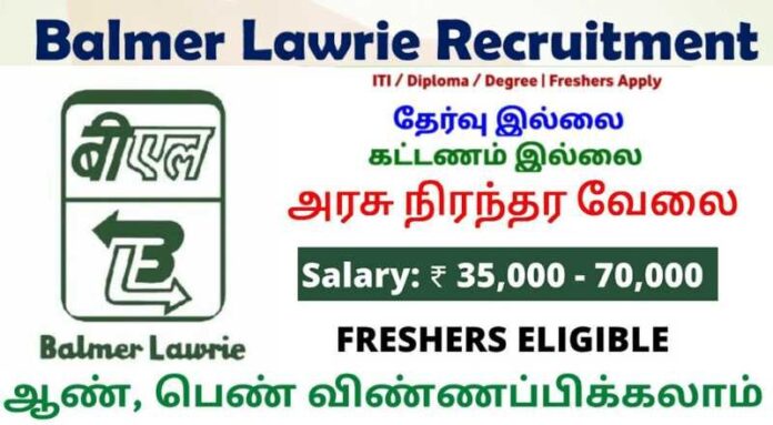 Balmer Lawrie Recruitment 2024