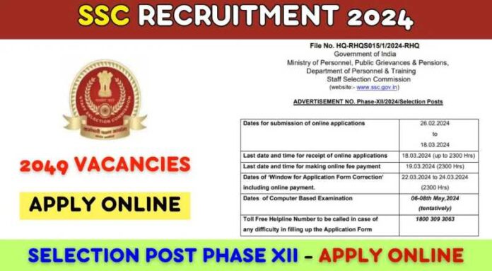 SSC CGL Recruitment 2024