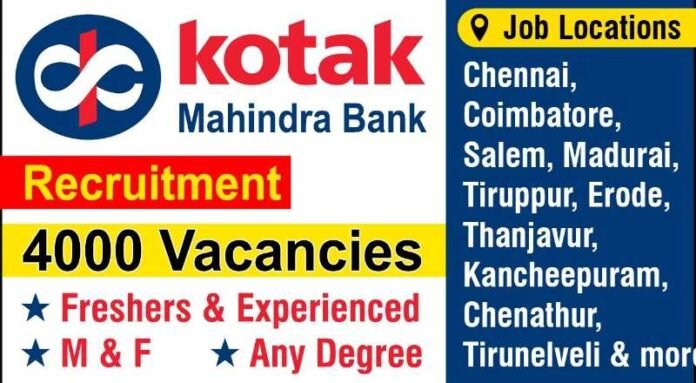 Kotak Bank Service Delivery Officer Job 2024