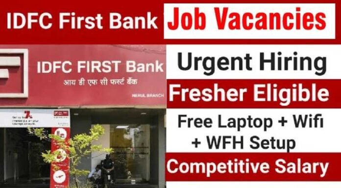 IDFC Bank Sales Manager Job 2024