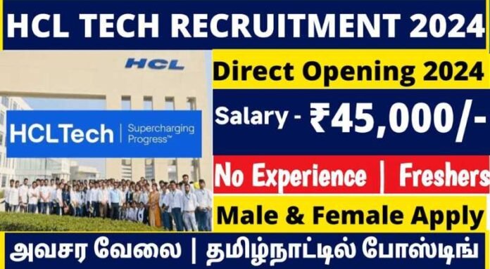 HCL Tech Excel Specialist Job 2024