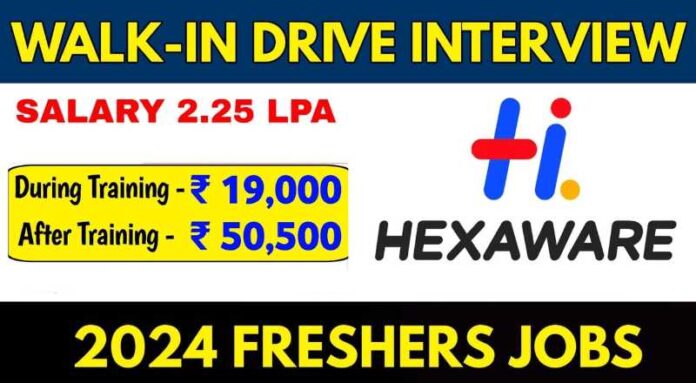 Hexaware Technologies Walk in Interview 2024