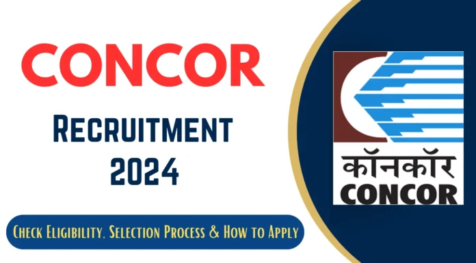 CONCOR Recruitment 2024