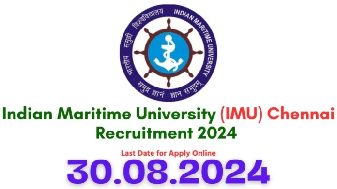 IMU Chennai Recruitment 2024