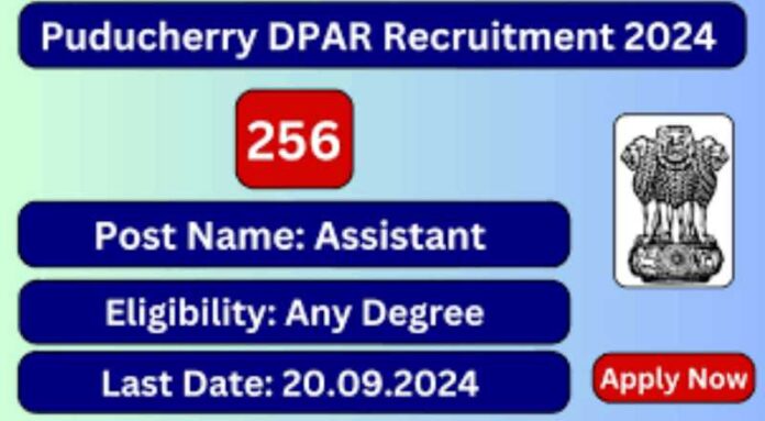 Puducherry DPAR Recruitment 2024