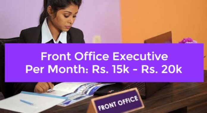 Front Office Executive Job 2024