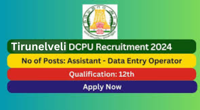 Tirunelveli DCPU Recruitment 2024