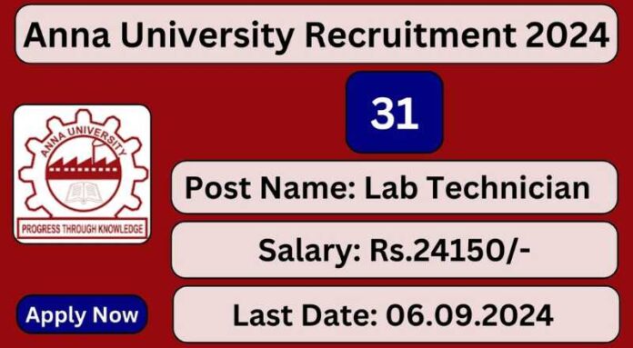 Anna University Recruitment 2024