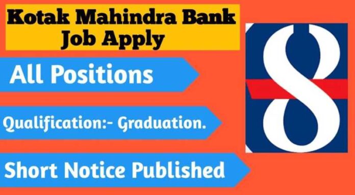 Kotak Bank Service Officer Job 2024