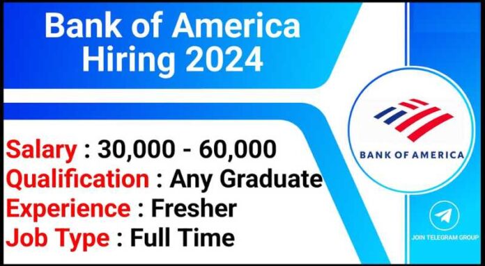 Bank of America Manager Job 2024