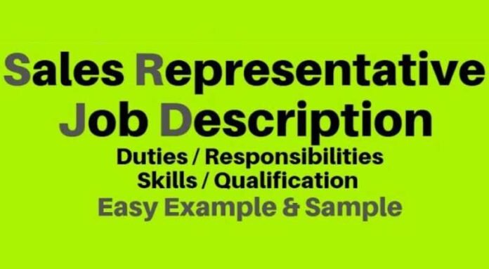 Sales Representative Job 2024