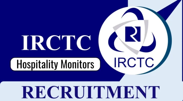 IRCTC Hospitality Monitors Recruitment 2024