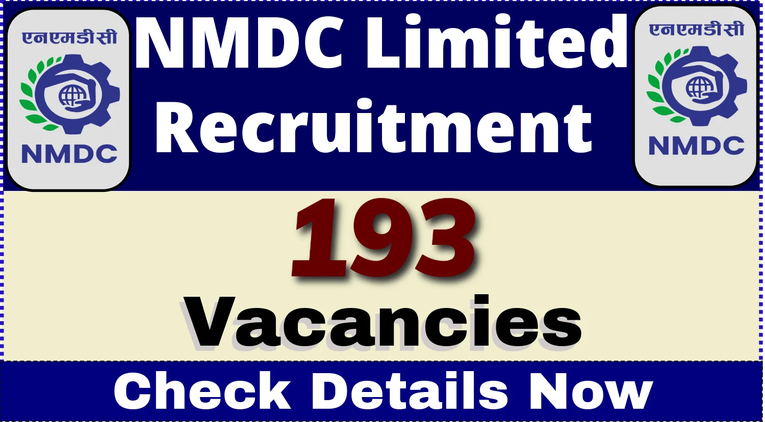 NMDC Recruitment 2024 - Sai Vikram Academy