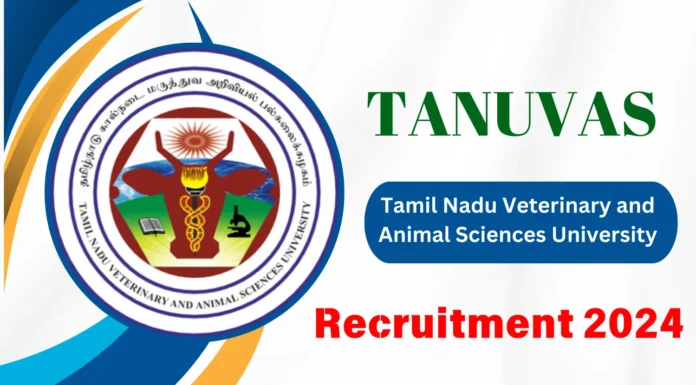 TANUVAS Recruitment 2024