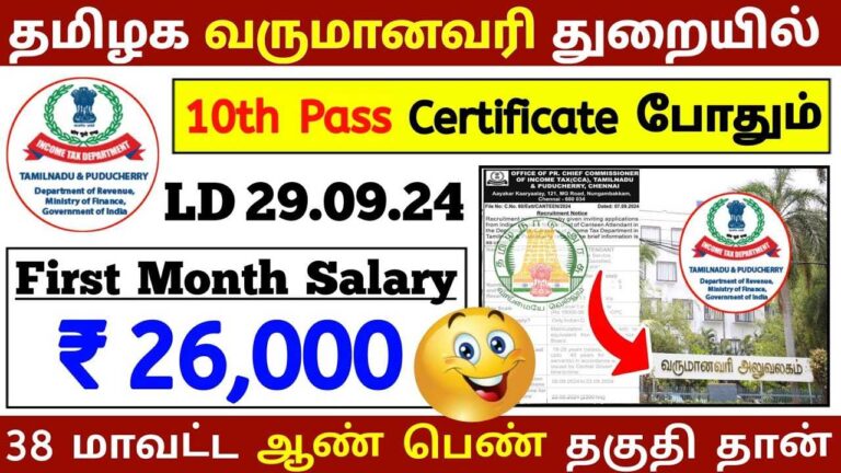 Indian Income Tax Department Recruitment 2024