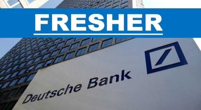 Deutsche Bank Recruitment 2024