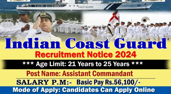 Indian Coast Guard Recruitment 2024