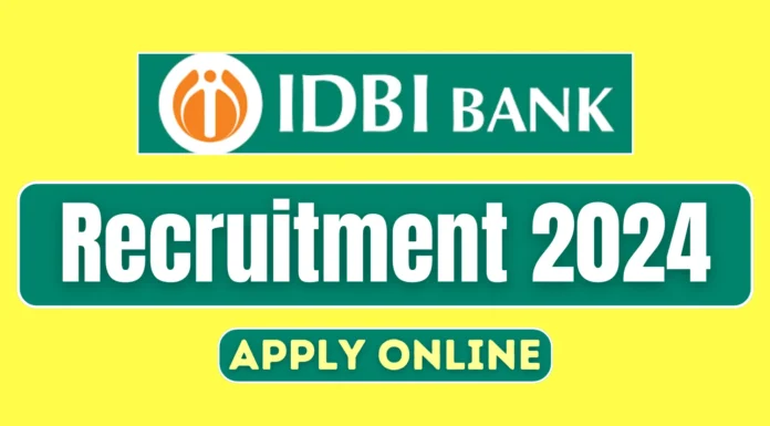 IDBI Bank Recruitment 2024