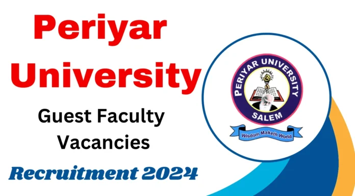 Periyar University Recruitment 2024