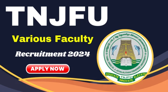 TNJFU Recruitment 2024