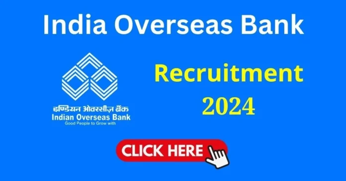 IOB Recruitment 2024