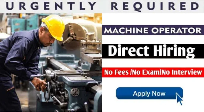 Machine Operator Job In Thanjavur