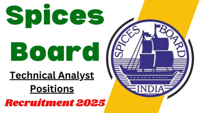 Spices Board Tuticorin Recruitment 2025