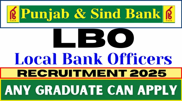 Punjab and Sind Bank Recruitment 2025