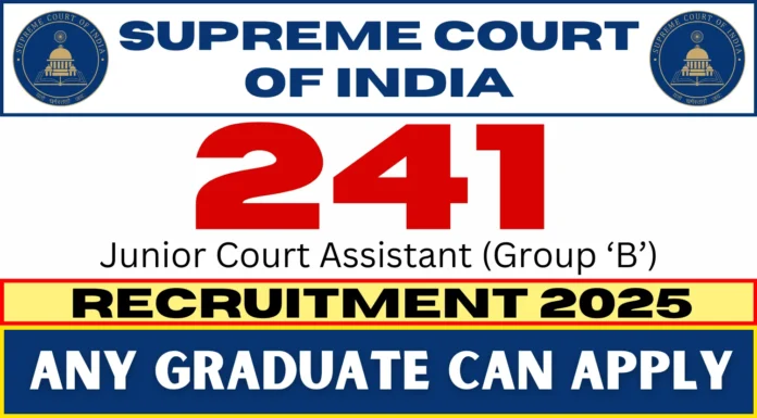 Supreme Court of India Recruitment 2025