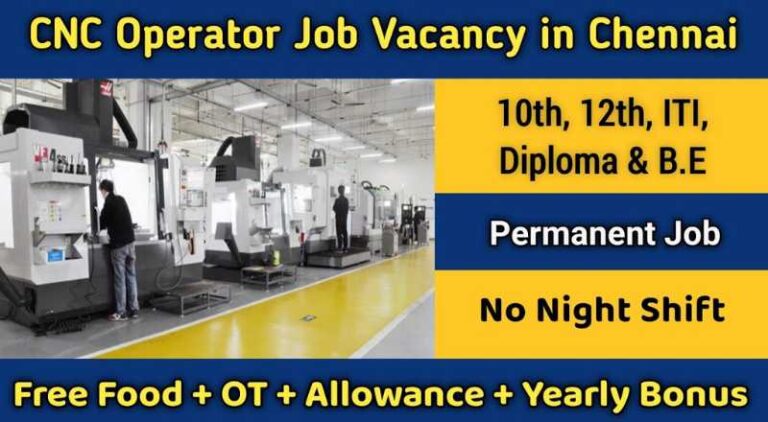 CNC Machine Operator Job In Chennai