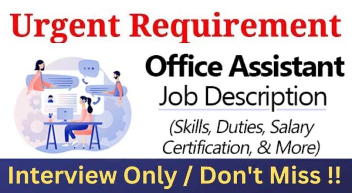 Office Assistanat Job In Ranipet