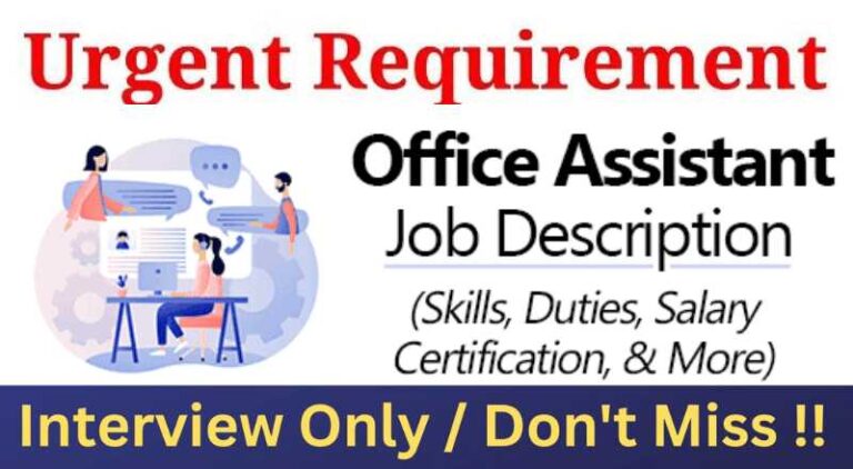 Office Assistanat Job In Ranipet