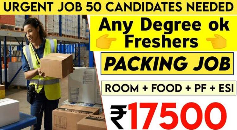 Packing Helper Job In Chennai