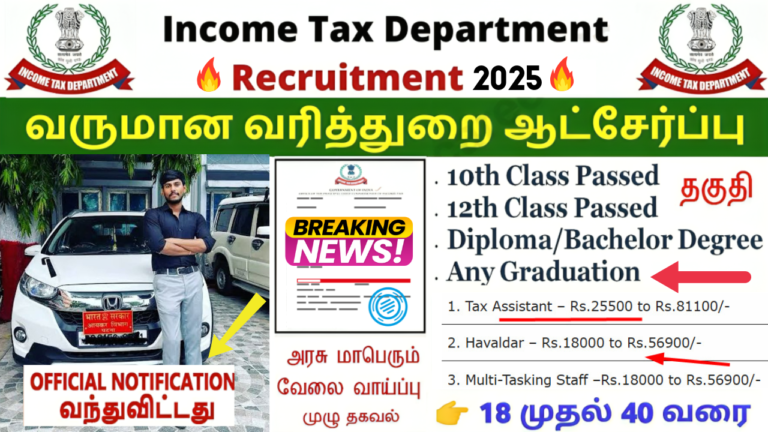 Income Tax India Recruitment 2025 Income Tax India Recruitment 2025