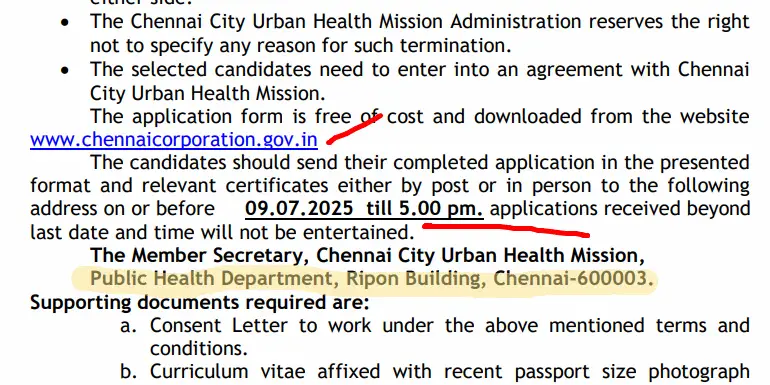 Greater Chennai Corporation Recruitment 2025